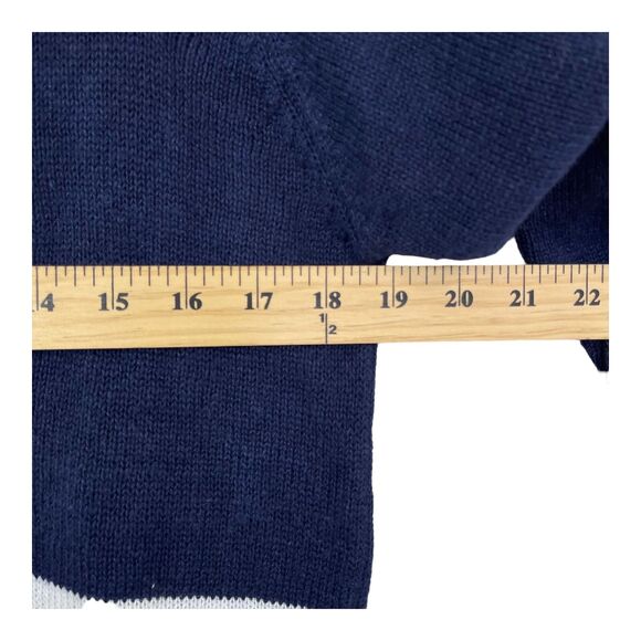 Vintage Sweater Top Knit Small Nautical Patchwork Sailor Art Heritage Classic - Picture 10 of 13